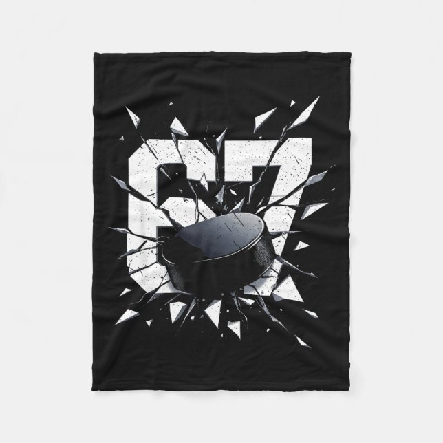 67 Six Seven Hockey Gen Alpha Brainrot Meme  Fleecedecke (Vorderseite)
