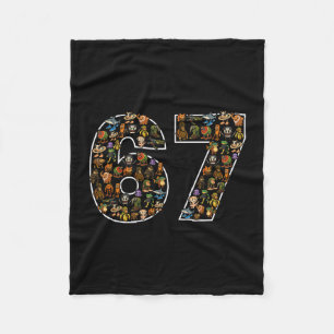 67 Six Seven Italienischer Brainrot Gen Alpha Meme Fleecedecke