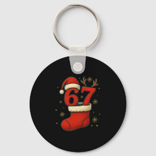 67 Six Seven Lustiger Gen-Alpha-Meme Weihnachten 2 Schlüsselanhänger