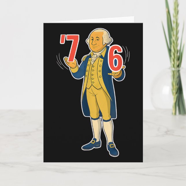67 Six Seven Lustiger George Washington Meme  Karte (Vorderseite)