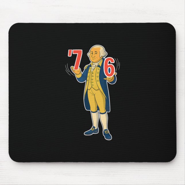 67 Six Seven Lustiger George Washington Meme  Mousepad (Vorne)