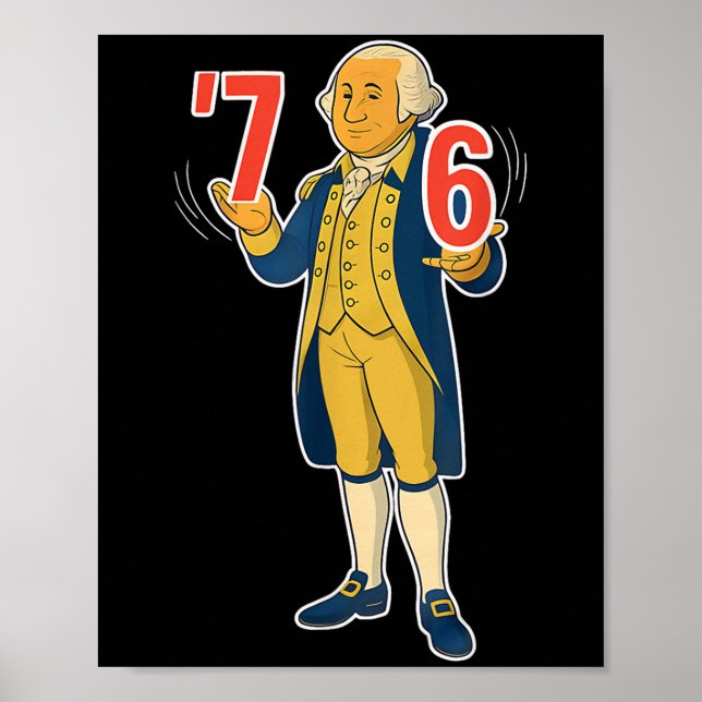 67 Six Seven Lustiger George Washington Meme  Poster (Vorne)