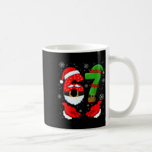 67 Six Seven Lustiger Santa Hand 6 7 Meme Weihnach Kaffeetasse
