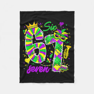 67 Six Seven Mardi Gras Carnival New Orleans Fleur Fleecedecke