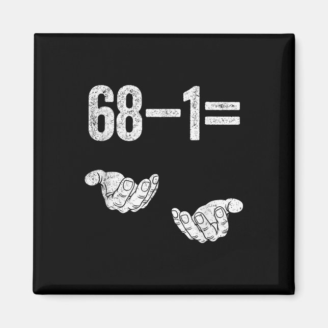 67 Six Seven Math Mathematics Brainrot Equation Bi Magnet (Vorne)