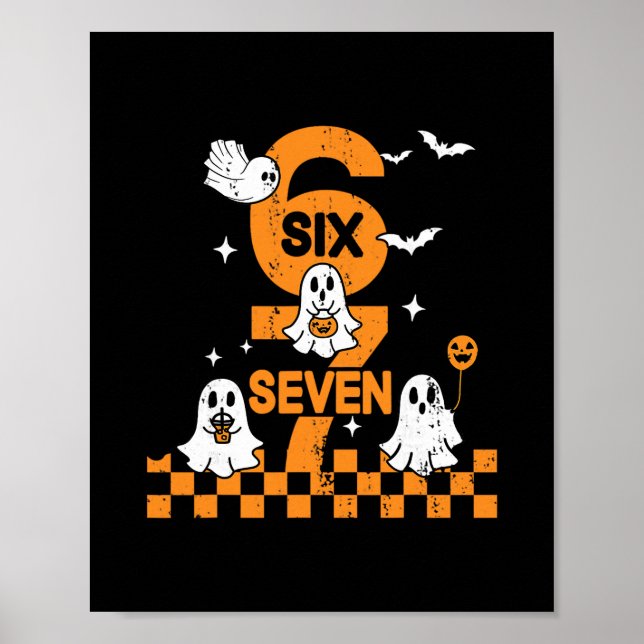 67 Six Seven Meme 6 7 Couple Matching Halloween Co Poster (Vorne)