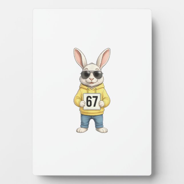 67 Six Seven Meme 6 7 Funny Easter Day for Boys Me Fotoplatte (Vorderseite)