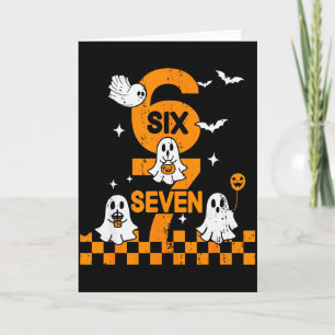 67 Six Seven Meme 6 7 Paar passendes Halloween Kos Karte