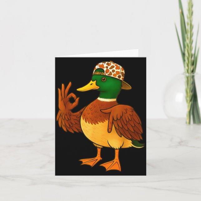 67 Six Seven Meme Camo Mallard Duck Hunting Boys M Karte (Vorderseite)