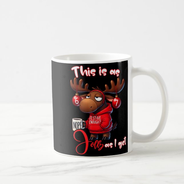 67 Six Seven Meme Elch So fröhlich bin ich  Kaffeetasse (Rechts)