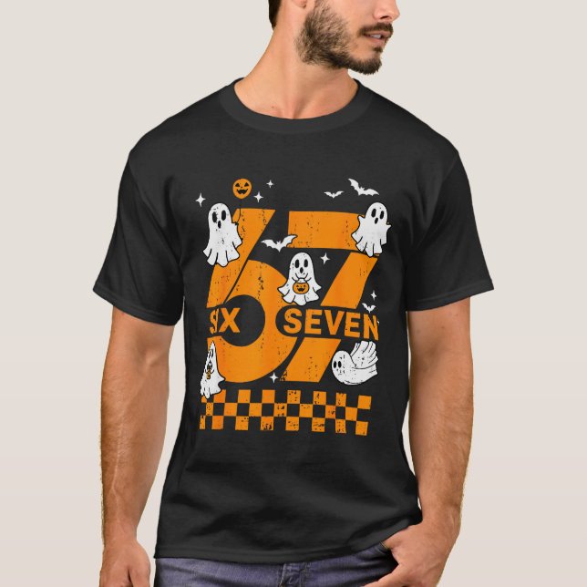 67 Six Seven Meme Fun 6 7 Couple Matching Hallowee T-Shirt (Vorderseite)
