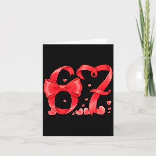 67 Six Seven Meme Gen Alpha Valentinstag Kokette Karte