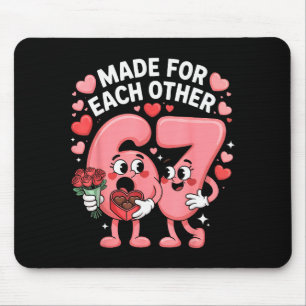 67 Six Seven Meme Gen Alpha Valentinstag Koketteri Mousepad