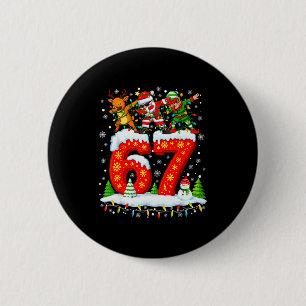 67 Six Seven Meme Gen Alpha Weihnachten Santa Elf Button