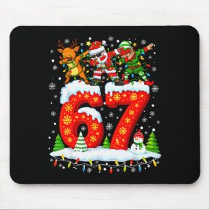 67 Six Seven Meme Gen Alpha Weihnachten Santa Elf Mousepad
