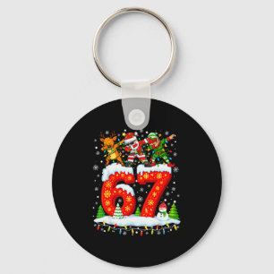 67 Six Seven Meme Gen Alpha Weihnachten Santa Elf  Schlüsselanhänger