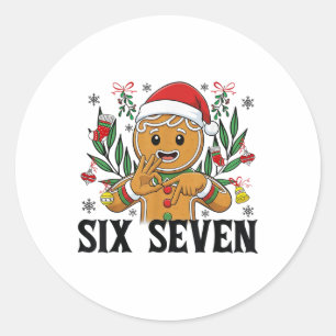 67 Six Seven Meme Lustiges Weihnachten Lebkuchen H Runder Aufkleber