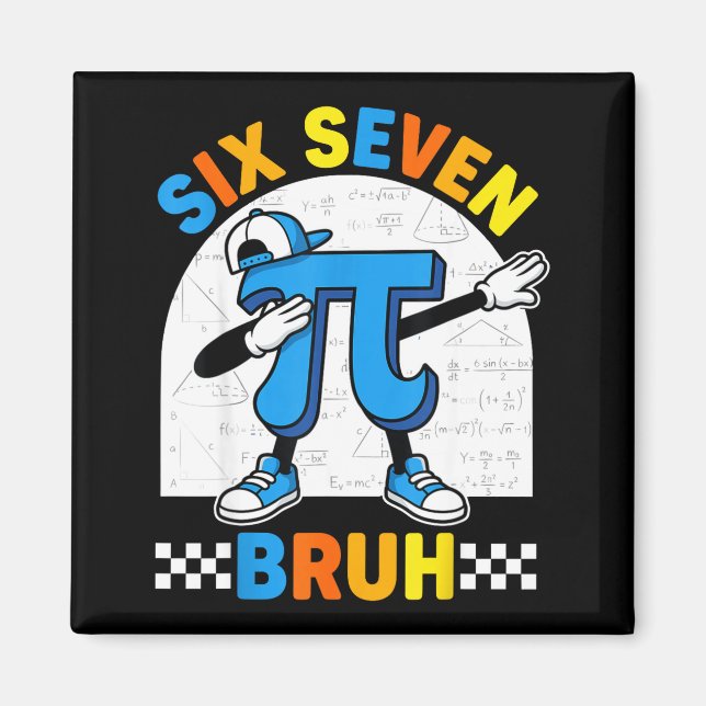 67 six seven meme math funny day math teacher men magnet (Vorne)