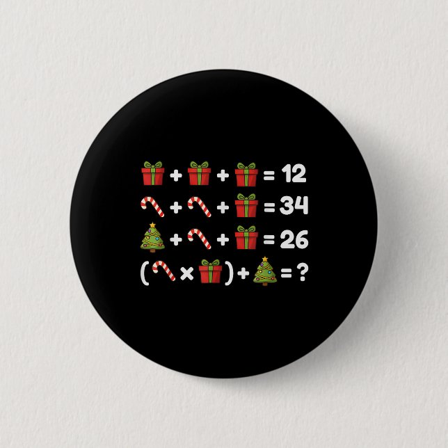 67 Six Seven Meme Mathe Weihnachtsgleichung Logik  Button (Vorderseite)