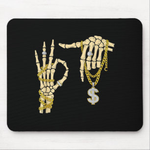 67 Six Seven Meme Neuheit Skelett Hand Bling Kette Mousepad