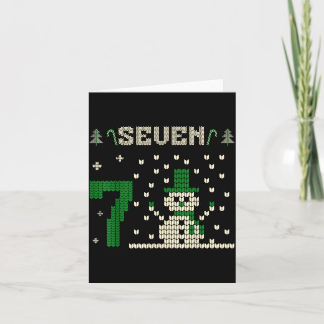 67 Six Seven Meme Snowman Christmas Couple Matchin Karte (Vorderseite)
