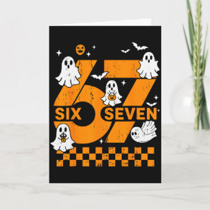 67 Six Seven Meme Spaß 6 7 Paar passendes Hallowee Karte