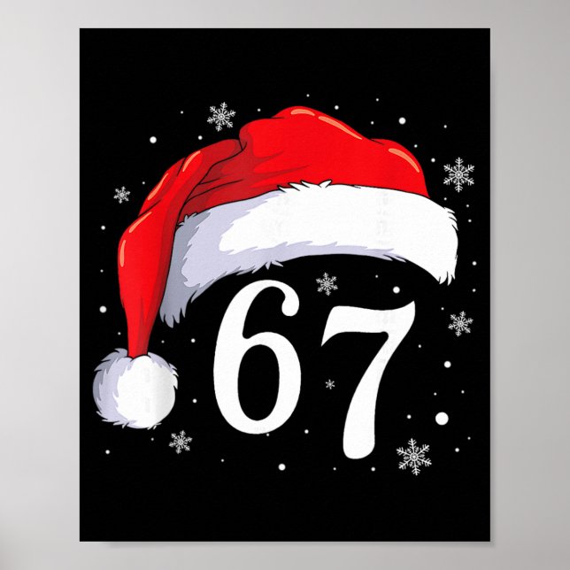 67 Six Seven Santa Lustiger Weihnachten 6 7 Meme M Poster (Vorne)
