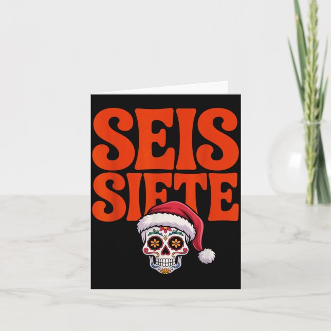67 Six Seven Spanieacher Bilingual Seis Siete Chri Karte (Vorderseite)