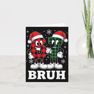 67 Six Seven Weihnachten Bruh Lustig Italienisch B Karte