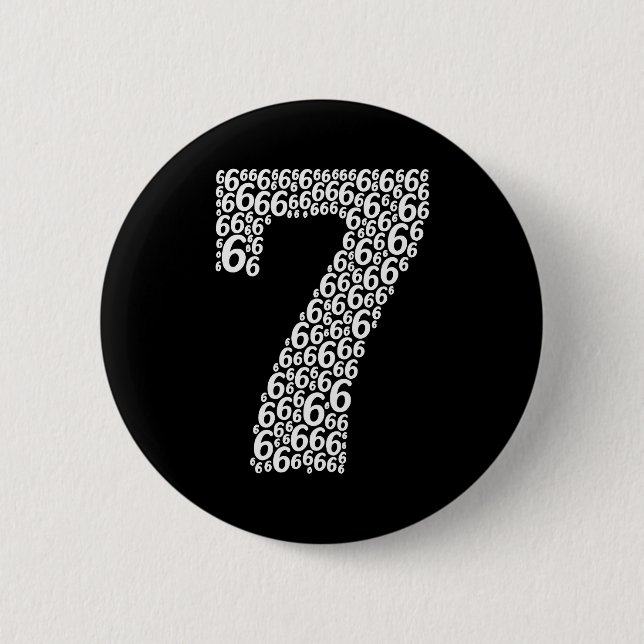 67 Sixty Seven Halloween Costume Design Funny 6 7  Button (Vorderseite)