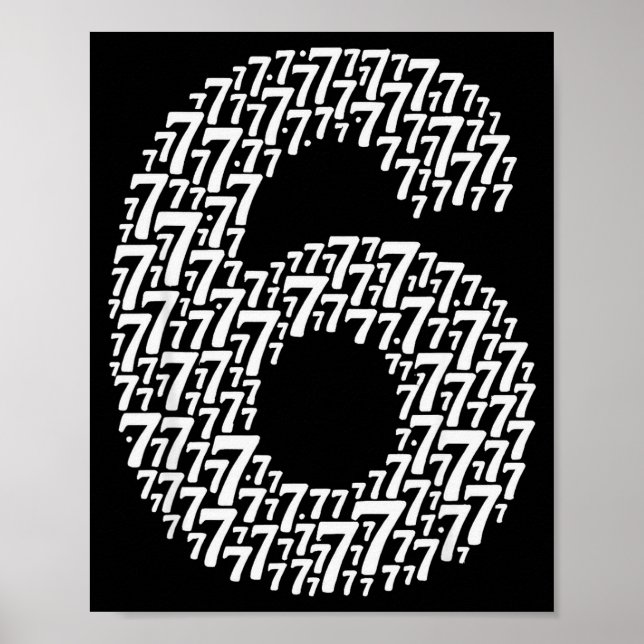 67 Sixty Seven Halloween Costume Design Funny 6 7  Poster (Vorne)