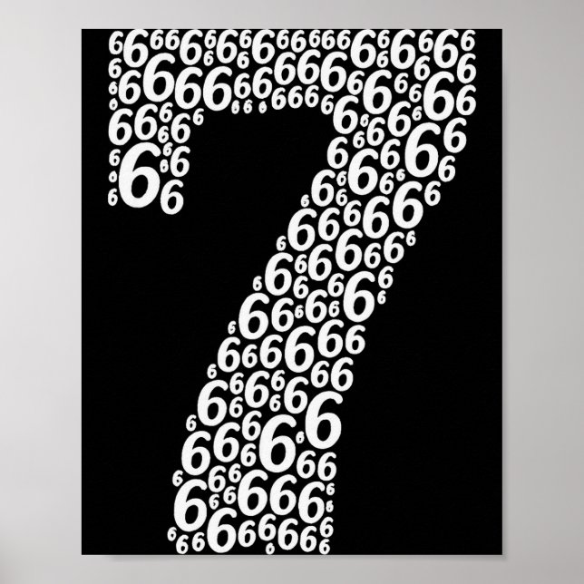 67 Sixty Seven Halloween Costume Design Funny 6 7  Poster (Vorne)