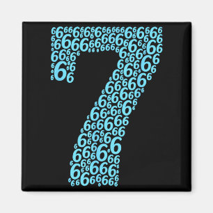 67 Sixty Seven Halloween-Kostüm-Design Lustig 6 7  Magnet