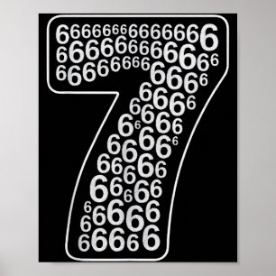 67 Sixty Seven Halloween-Kostümdesign Lustig 6 7 Poster
