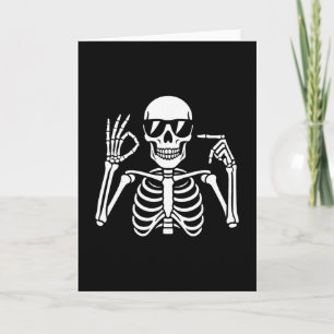 67 Skeleton Funny Six Seven Gen Alpha Halloween Me Karte