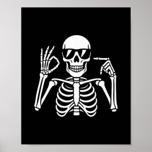 67 Skeleton Funny Six Seven Gen Alpha Halloween Me Poster