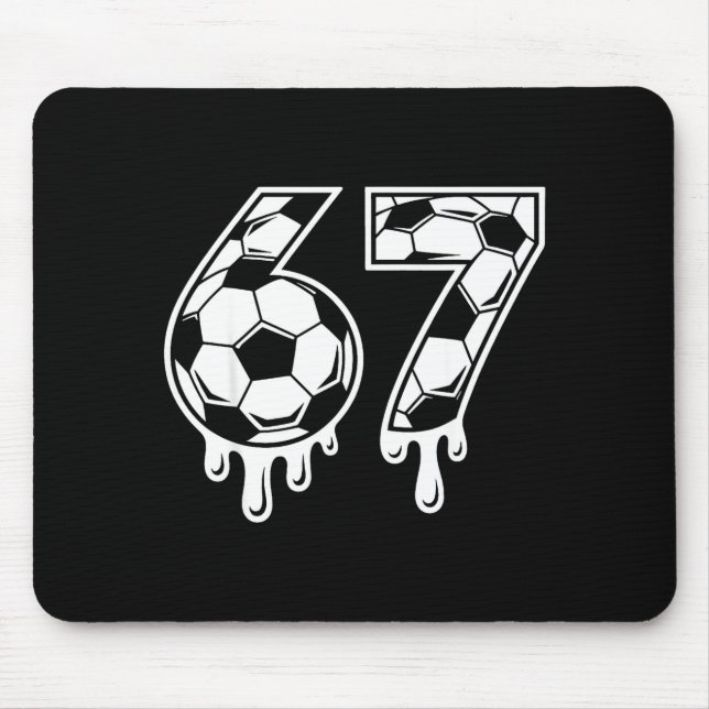 67 Soccer Ice Cream Drip Gen Alpha Six Seven Meme  Mousepad (Vorne)