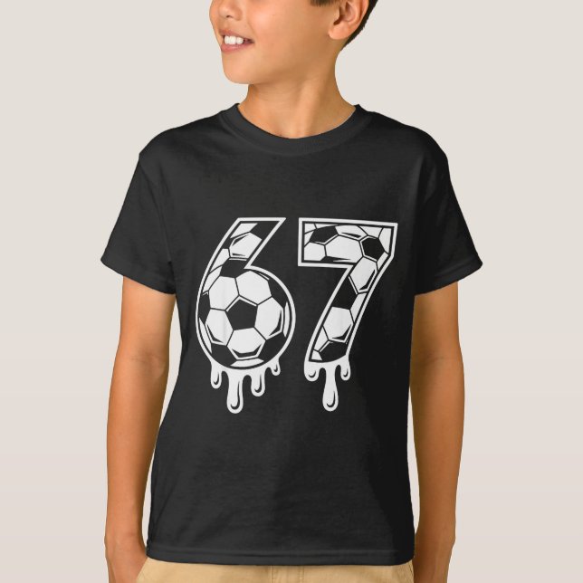 67 Soccer Ice Cream Drip Gen Alpha Six Seven Meme  T-Shirt (Vorderseite)