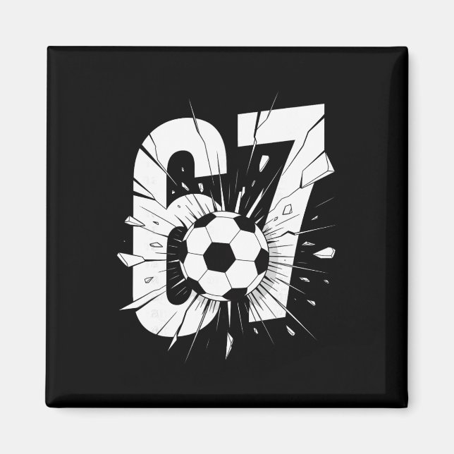 67 Soccer Six Seven 6 7 Meme 67 _2  Magnet (Vorne)