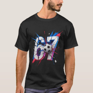 67 Soccer Smash Nummer Siebenundsechzig Impact Geb T-Shirt