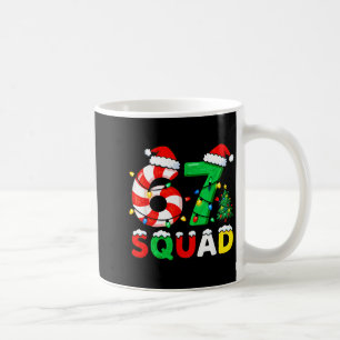 67 Squad Weihnachts-Candy Cane Six Seven Meme Xmas Kaffeetasse