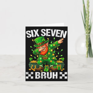 67 St. Patrick's Lustiger Six Seven Meme Kobold Ju Karte