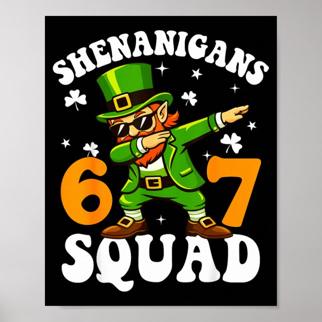 67 St. Patricks Meme sechs sieben Kobold Poster (Vorne)