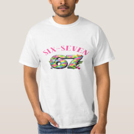 67 Style Neon T-Shirt – Lustige und kühne Zahl-Shi