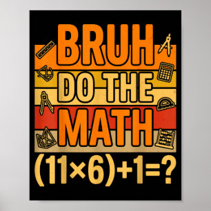 67 T-Shirt Six Seven Meme 6-7 Jungen Mädchen Bruh Poster