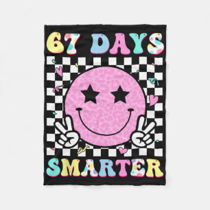 67 Tage clevereres Lächeln Gesicht 67 Tage Schul L Fleecedecke