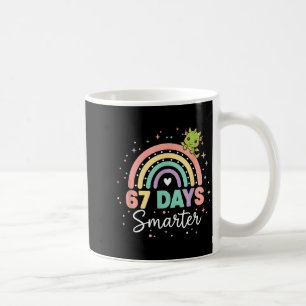 67 Tage schlauer Lustiger Drache Regenbogen Kinder Kaffeetasse