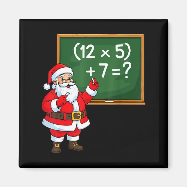 67 Teacher Christmas Santa Six Seven Meme Brainrot Magnet (Vorne)