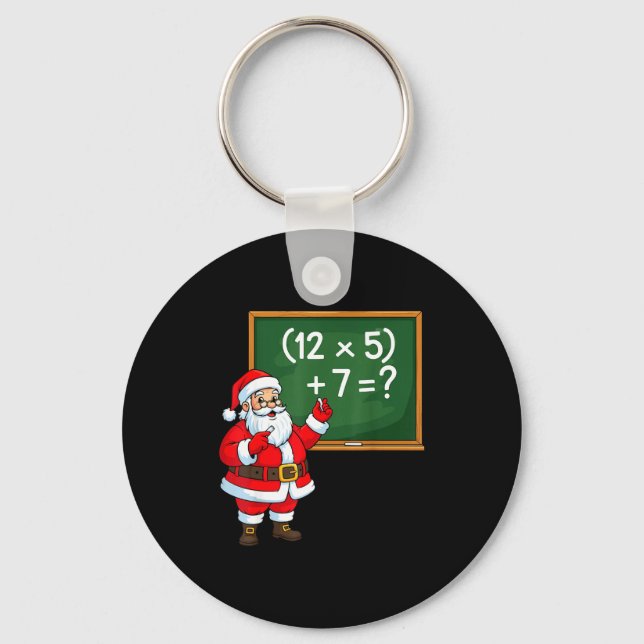 67 Teacher Christmas Santa Six Seven Meme Brainrot Schlüsselanhänger (Vorderseite)