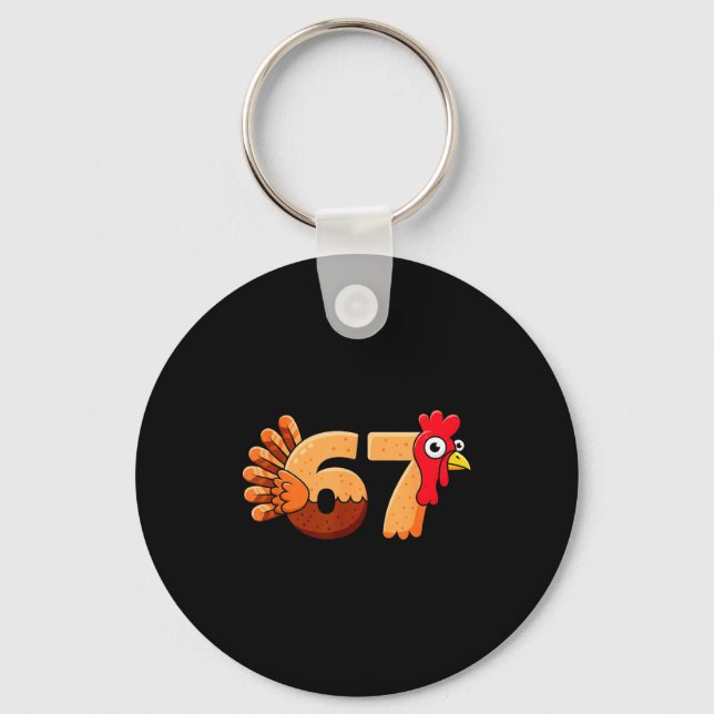 67 Thanksgiving Funny Turkey Thanksgiving 67 Turke Schlüsselanhänger (Vorderseite)